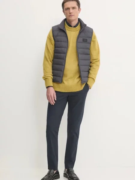Calvin Klein Jeans sweter z domieszką wełny lekki żółty