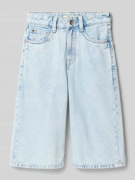 Szorty bermudy o kroju straight fit z naszywką z logo Garcia