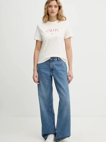 Calvin Klein Jeans kratka majica bež