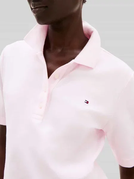 Koszulki polo o kroju regular fit z mieszanki bawełny Tommy Hilfiger różowa