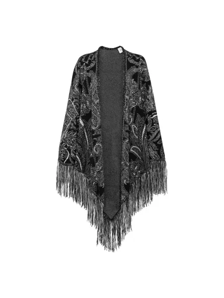 Dzianinowa kurtka Philipp Plein z wzorem paisley czarna