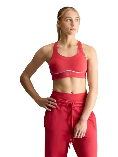 ADIDAS BY STELLA MCCARTNEY Športová podprsenka striebornosivá červená