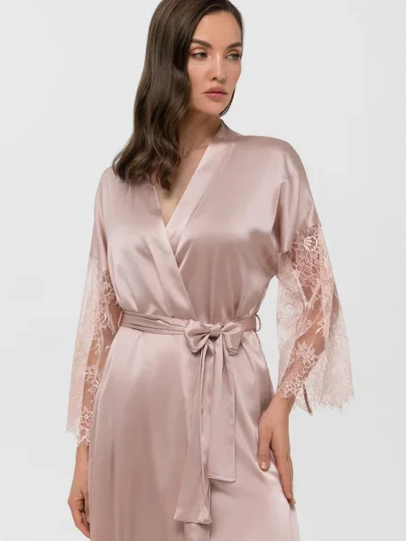 Шовковий халат Marc&andre рожевий