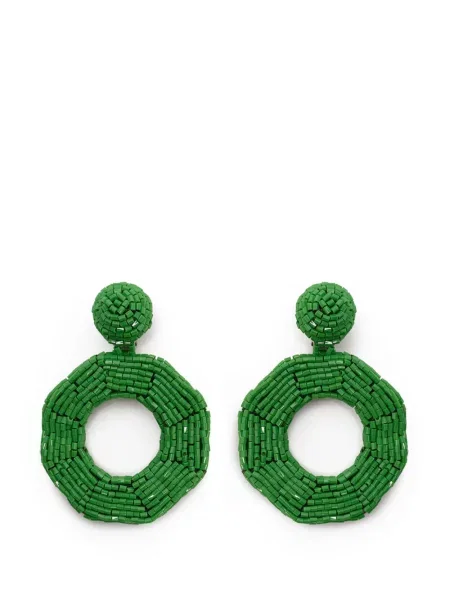 Cercei Maliparmi cu mărgele verde