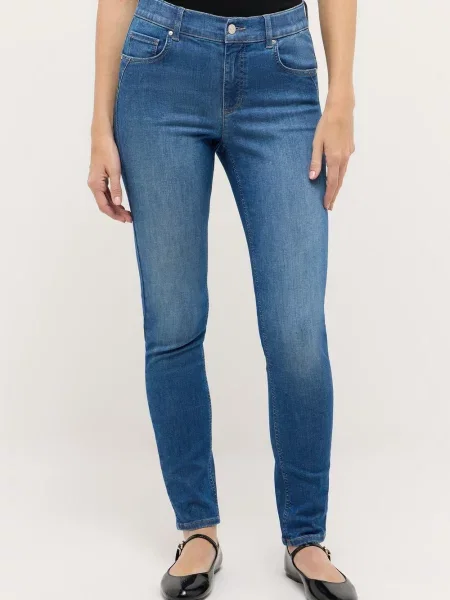 Jeansy o kroju skinny fit z 5 Angels niebieskie