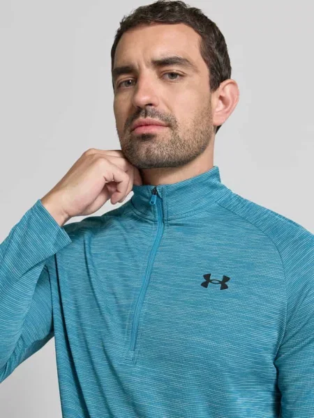 Bluzka sportowa z długim rękawem o kroju regular fit z nadrukiem z logo model Textured' Under Armour