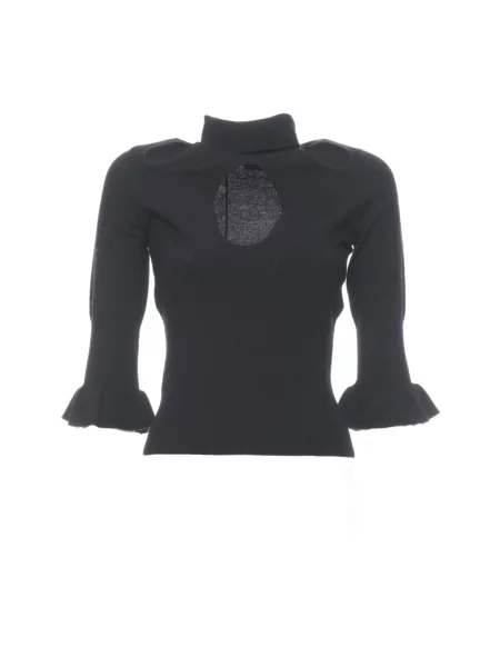 Sweter z golfem Pinko do golfa czarny