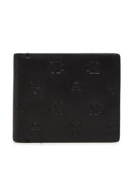 Usnjena denarnica Calvin Klein Jeans črna
