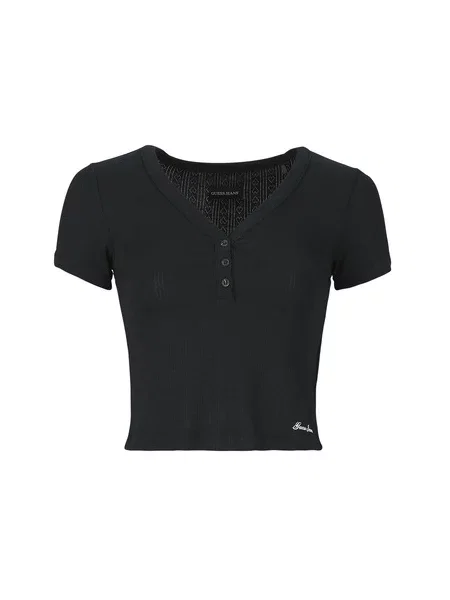 GUESS JEANS Majica / bela črna
