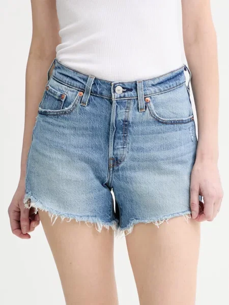 Levi's pantaloni scurți jeans CURVE albastru