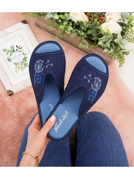 Pantofle Natural Style modré