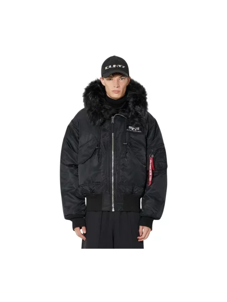 Kurtka Alpha Industries Hooded Custom Black XXL czarny