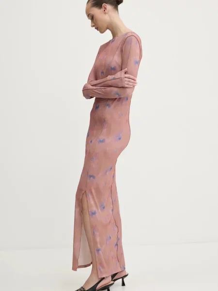 Obleka HUGO oranžna