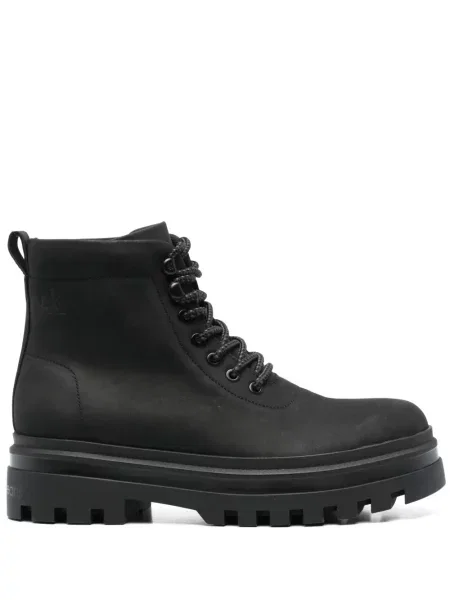 Botine Calvin Klein Jeans din piele negru