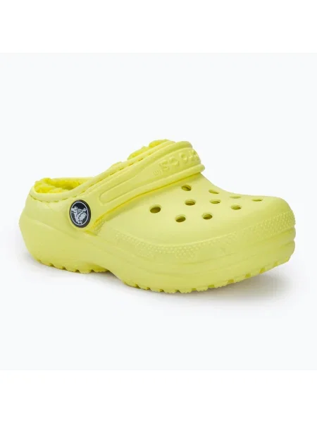 Gyerek papucs Crocs Classic Lined sulphur Classic Lined Clog Toddler sárga