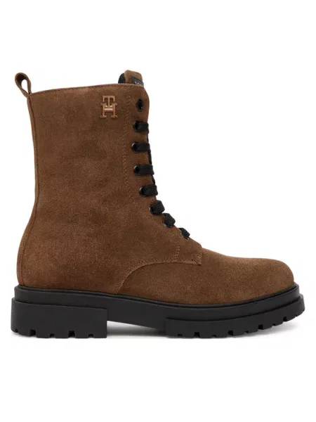 Pohodni čevlji Tommy Hilfiger Lace-Up Bootie rjava