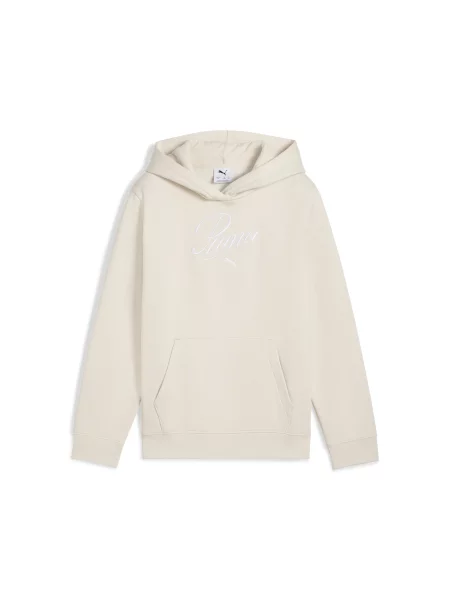 PUMA Młodzieżowa bluza z kapturem Essentials Script Akcesoria biały