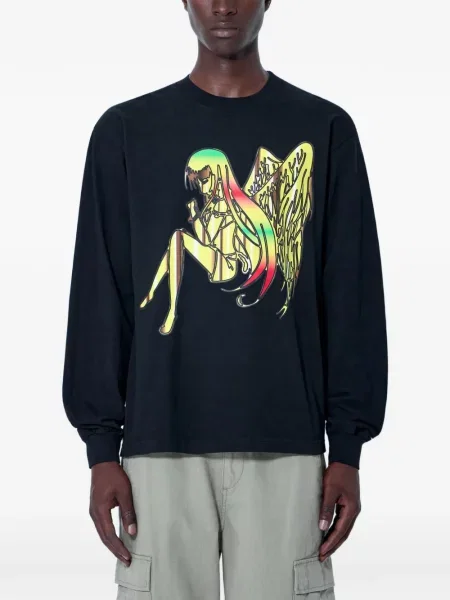 Lung tricou B.eautiful cu imagine negru