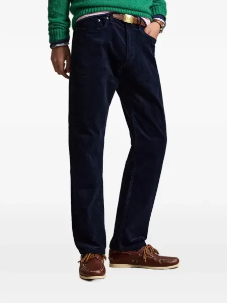 Șosete Polo Ralph Lauren cu model herringbone cu broderie plasă albastru