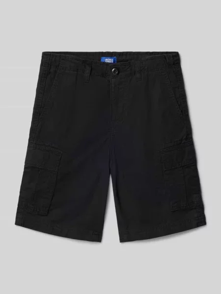Szorty o kroju regular fit z naszywką z logo model Cole' Jack & Jones czarne