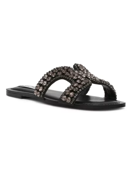 Klapki Steve Madden skórzane czarne