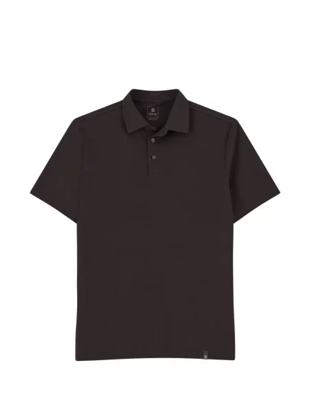 Tricou polo Boggi Milano din jerseu maro