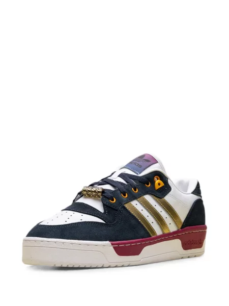 Sneakerși Adidas alergare cu dungi albastru
