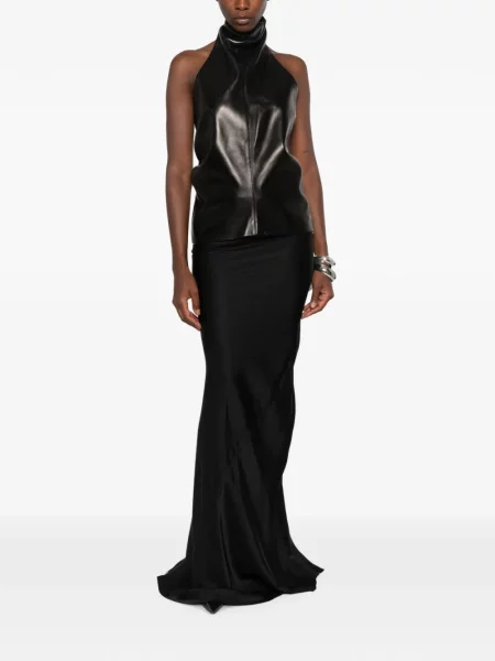 Fusta maxi Rick Owens din satin negru