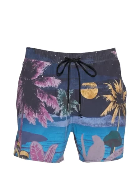 Pantaloni scurți Ksubi cu imagine albastru