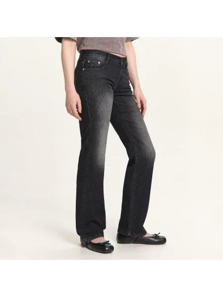 Cropp Джинси straight чорний