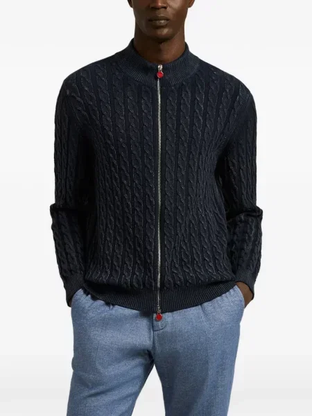 Pulover Kiton tricotate albastru