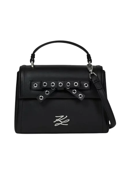 Karl Lagerfeld torebka crossbody skórzana K/AUTOGRAPH czarna