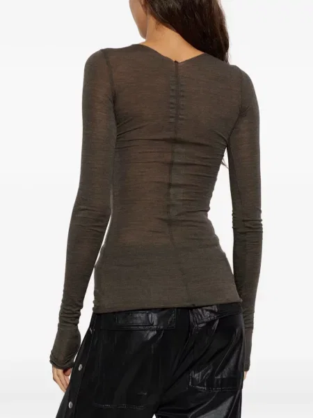 Lung tricou Rick Owens gri