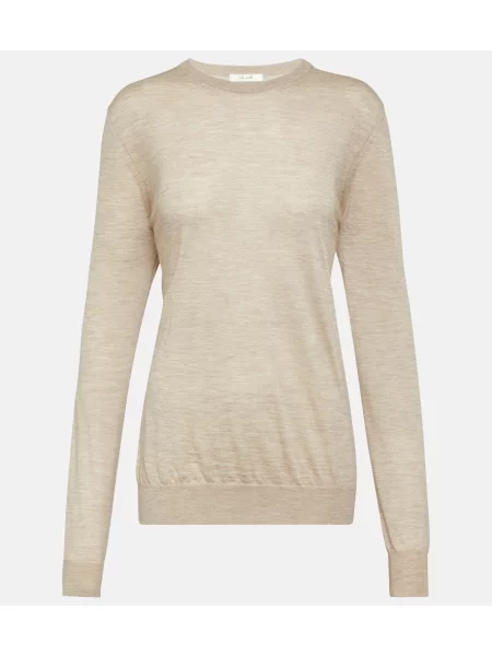 Top The Row din cașmir bej