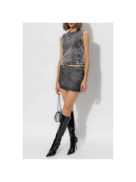 Spódnica mini Diesel szara
