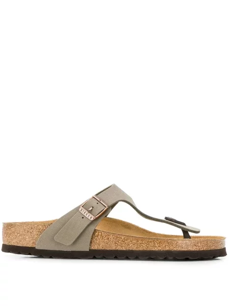 Stringi Birkenstock bez obcasa brązowe