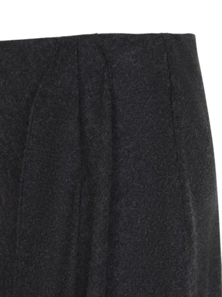 Fusta maxi Giorgio Armani de lână drapată gri