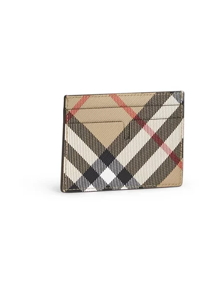Portfel Burberry w kratę beżowy