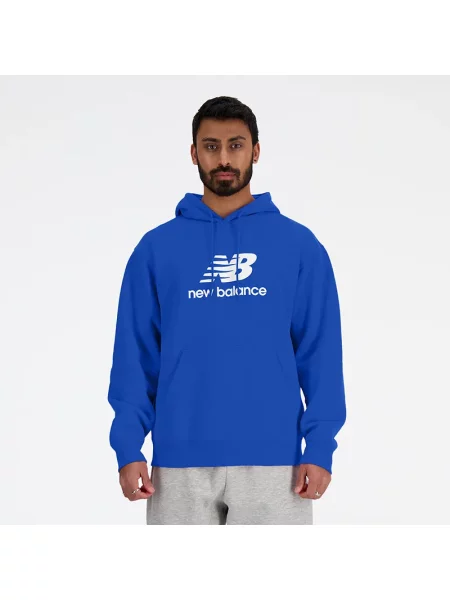 Bluza z kapturem New Balance Sport Essentials French Terry Logo elektryczna S niebieska