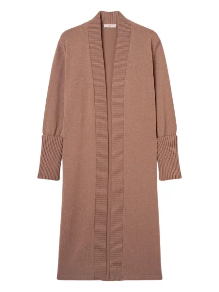 Cardigan Fedeli din cașmir cu nervuri maro