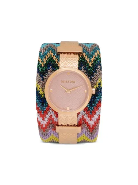 Ceas Missoni din jacard auriu