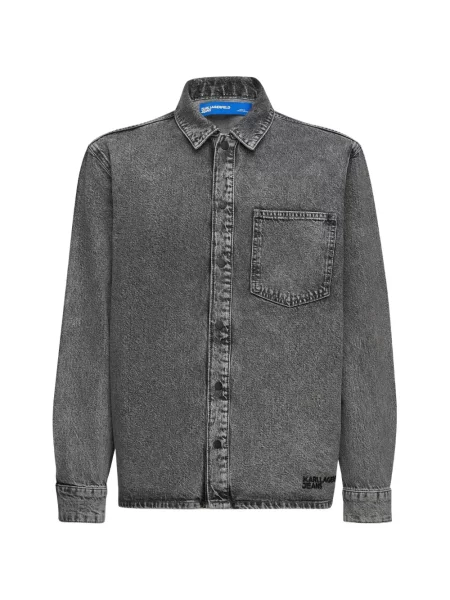 Cămașă de blugi Karl Lagerfeld Jeans gri