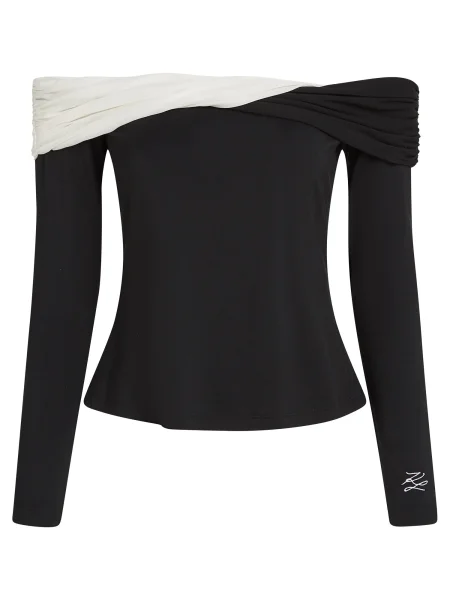 Karl Lagerfeld Tričko bílá černé