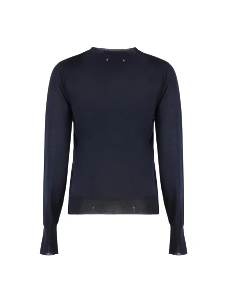 Dzianinowy sweter Golden Goose niebieski