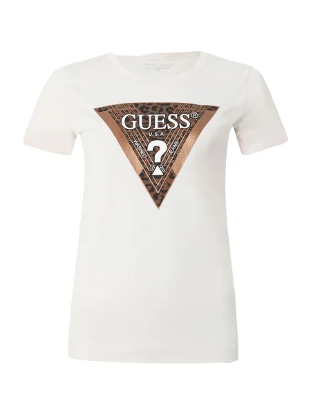 Guess Tricou Alb bej