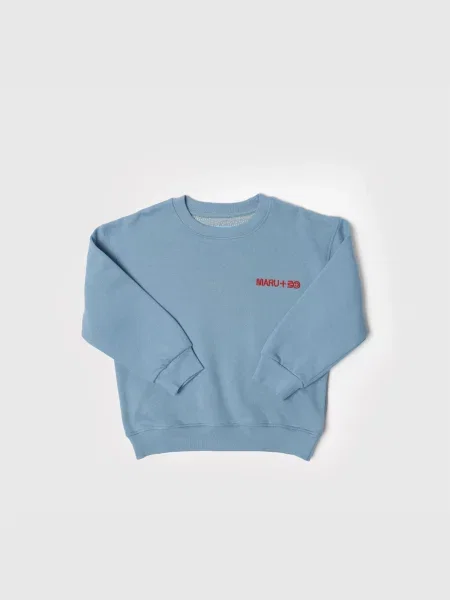 Maru + Bo Tréning póló EMBROIDERED LOGO SWEATSHIRT' kék