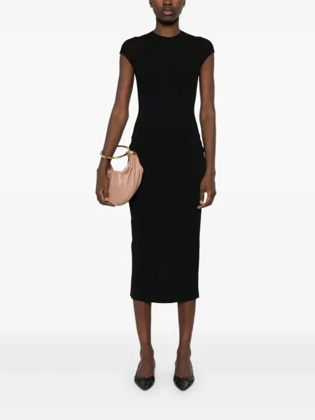 Rochie midi Stella Mccartney până la genunchi de costum negru