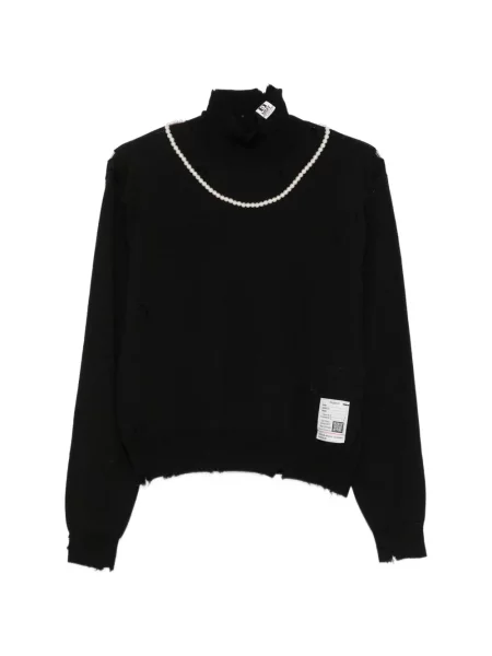 Pulover Maison Mihara Yasuhiro cu perle negru