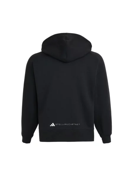 Bluza z kapturem Adidas By Stella Mccartney z kapturem z nadrukiem czarna