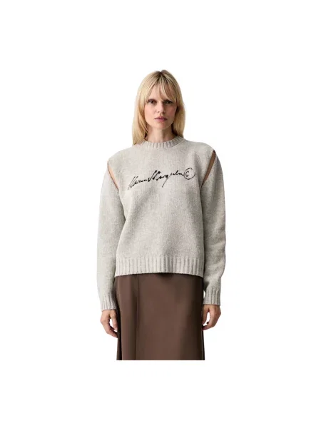 Maison Margiela sweter z wełną szary